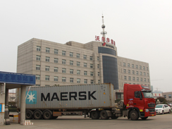 沃爾華集團2臺輪式挖掘機出口非洲